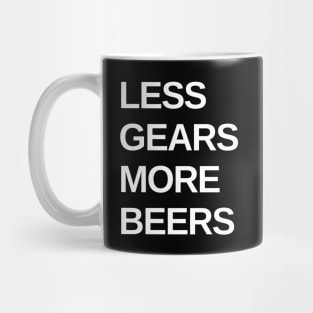 Less Gears More Beers Cycling Shirt, Single Speed Bikes, Fixie Bike Cycling Shirt, SSOD, Cycling and Beers, Beer Shirt, Bikes and Breweries Mug